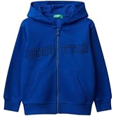 United Colors Of Benetton Erkek &Ccedil;ocuk &Ouml;n&uuml; Logo Baskılı Fermuarlı Kap&uuml;şonlu Sweatshirt