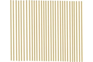 Stormshopping 30PCS 1mm Brass Rod, Metal Solid Round Brass Rod Pin Lathe Bar Stock for RC Model Airplane Helicopter DIY Craft - 100mm Length