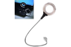 Cerioll Lampe USB Flexible, Lampe D'ordinateur Flexible à LED, Mini Lumières USB Pour Clavier, Avec 18 LED, Pour PC, Ordinateur, Batterie Externe, Éclairage D'intérieur (Noir)