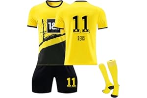 DUOROUPUTAO Trikot Kinder Erwachsene Fußballtrikots, 23/24 Neue Saison Hause/Auswärts Fußball Sporttraining T-Shirts und Shorts, Football Kleidung mit Socken für Jungen Herren