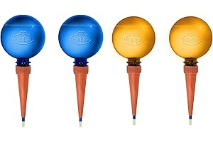 Plantpal pack of 4 Plant Watering Globes – Automatic Self Watering System for Plants Indoor & Outdoor, Plant Watering Devices 2 Blue & 2 Orange – Intelligent Moisture Sensor, Effortless Hydration