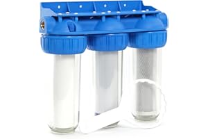 Naturewater NW-BR10B4 Filtro de agua 3-Etapas 32.89mm (1"), cartucho-PP sedimentos y carbón activado