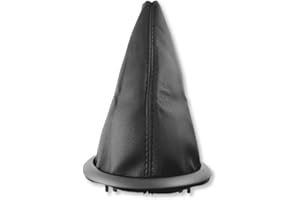 1neiSmartech Osłona dźwigni zmiany biegów, tulejka, czarna rama zewnętrzna kompatybilna z Citroen C3 2003-2009, OEM 2403PS 1606400280, 7589T8, 7589V0