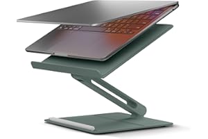 Native Union Desk Laptop Stand - Supporto per laptop ergonomico regolabile in altezza - Compatibile con MacBook Air/Pro, iPad, Dell, HP, Lenovo, Microsoft Surface e laptop e tablet-(Verde ardesia)