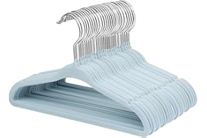 ‎MANGOTREE ManGotree Baby-Kleiderbügel aus Samt, Kleinkind-Kinderbügel mit Drehbarem Haken, Gekerbtes Schulter Design für Kinder und Kinderkleidung (30 Stück, Blau)