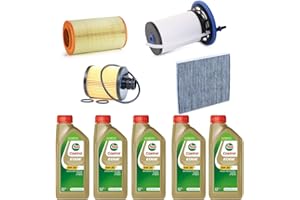 CORMAR KIT TAGLIANDO COMPLETO FILTRI + OLIO CASTROL 5W30 COMPATIBILE CON GIULIETTA 1.6 MJT JTD