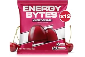 Energy Bytes Caffeine Energy Gummies - Fast, Delicious Boost for Focus & Productivity - Superior to Energy Drinks, Gels, Chews - Vegan, Low Sugar, with Vitamins A, D, B3, B6 & B12 – 12-Pack