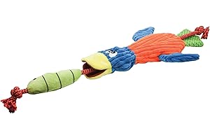 Mad About Pets Cordy Catcher Pato, Juguete de Peluche para Perro, 0,13 kg