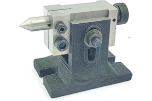 Buyohlic Contropunta regolabile resistente per modelli regolari e inclinabili di tavole rotanti (temprati e punti di messa a terra precisi) (contropunta piccola per tavola rotante da 7,6 cm/10,2 cm)