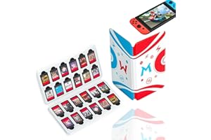 WHYCNJL 1 x pudełko do przechowywania kart do gry Switch, przenośne etui ochronne Switch OLED Game Game Memory Card Storage z 24 przegródkami na karty do gier.