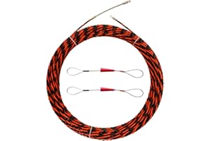 IRSCorp Kit d'extracteur de câble électrique en PET de 5 mm 15 m à travers le mur, dispositif d'enfilage de câble de poisson