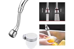 KOKSI Kitchen Tap Aerator Rotatable Water Bubbler 360 Degree Rotating Water Swivel Faucet for Bathroom Kitchen Tap Nozzle Filter Adapter