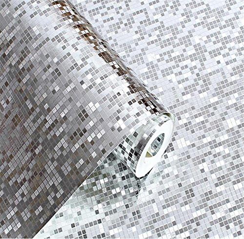 Wallpaper Roll Modern Non-woven Wallpaper,3D Stereo Wallpaper Roll Waterproof Plaid Mosaic Wallpaper Toilet Kitchen Pole KTV for TV Background Living room and Bedroom,53cm (W) x1000cm (L) , B