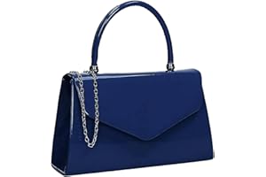 LeahWard Women's Patent Clutch Top Handle Bag Wedding Evening Purse Gift K88