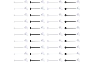 LAURITAMI Boucles d'oreilles Transparent Clous d'oreilles et Bouchons Plastique Acrylique Retainer Piercing du Lobe du Tragus 20G 16G