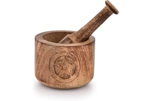 Kaizen Casa Holzmörser und Stößel Knoblauchstampfer Handmühle Zerkleinerer Küchenhelfer