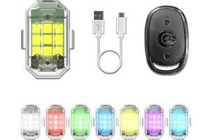 CRAZNICK Drone Strobe Light con Telecomando per DJI AVATA 2/Mini 2/SE/Mini 3/Mini 3 Pro Avata Mavic 2/2S/3 Phantom 3 4/4 Pro Drone Night Flight Anti Collision Ricaricabile Impermeabile Led