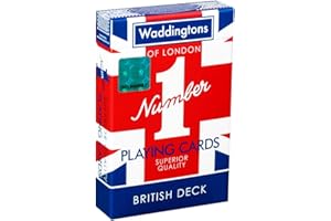 Waddingtons Number 1 Union Jack Playing Card Game, play your favourite games from Snap to Poker with this Union Jack edition, great travel companion, gift and toy for players aged 6 plus