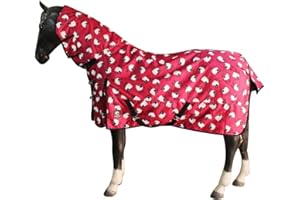 Horse Master Combo Turnout Rug - ‎200g Mediumweight Sheep Print Breathable Waterproof Sheet - 600 Denier Horse Blanket with Full Neck Protection
