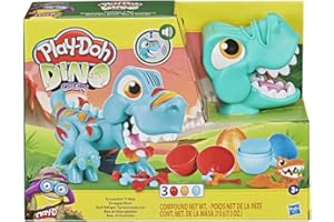 Play-Doh – Pate A Modeler – Dino Crew, Croque Dino, Jouet pour Enfants avec bruits rigolos de Dinosaure, 3 Oeufs Play-Doh de 70 g
