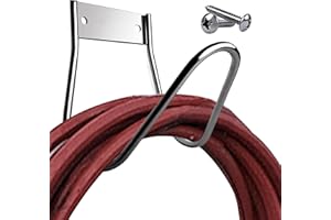 AMESOR Support De Tuyau D'arrosage, Support Tuyau Arrosage Acier Inoxydable, Crochet pour Tuyau D'arrosage, Crochet De Support Mural, Crochet De Tuyau Robuste pour Tuyau D'arrosage, Tuyau Compresseur d'air