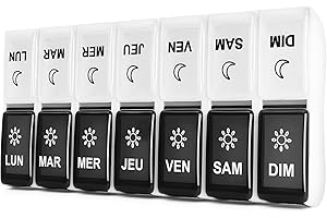 MOSSIME Pilulier Semainier 2 fois Par Jour, Semainier Medicament Extra Large 7 Jours Matin et Soir, Pilulier de Voyage 14 Compartiments pour Vitamines, Huile de Poisson, Suppléments