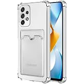 Lavderuar Samsung A32 İle Uyumlu Y&uuml;ksek Kalite &Ouml;zel Kartlıklı Şeffaf Telefon Kılıfı &ndash; Arka Cepli C&uuml;zdanlı Silikon Koruyucu Ka
