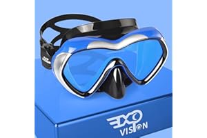 EXP VISION Máscara de buceo panorámica HD, máscara de natación antivaho para adultos y jóvenes, máscara de buceo con cubierta de nariz para buceo, esnórquel, natación