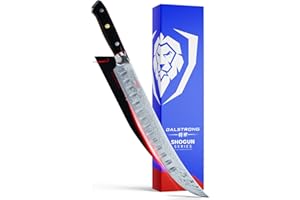 DALSTRONG - Shogun Series Slicer - Japanese AUS-10V Super Steel - Vacuum Treated - Guard Included (10" Butcher-Breaking Cimitar Knife)