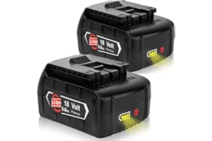 BONADGET 2 baterías de Repuesto de 18 V, 6,0 Ah/6000 mAh para BAT618 BAT618G BAT609 BAT609G BAT619 BAT619G BAT610G BAT610 BAT618 BAT612 BAT622 Piezas de Repuesto de batería 18V
