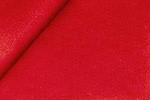 LE ANTICHE MERCERIE PANNOLENCI a Tinta Unita, Vendita al Mezzo Metro, 1 quantità = 50 CM, Vari colori, Altezza 180 cm (ROSSO 519)