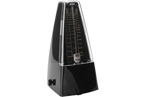 Métronome Mécanique Standard, Métronome Universel pour Piano, Batterie, Violon, Guitare et Batterie, Métronome Standard à Son Puissant, Plastique Blanc pour Suivre Le Rythme (Le noir)