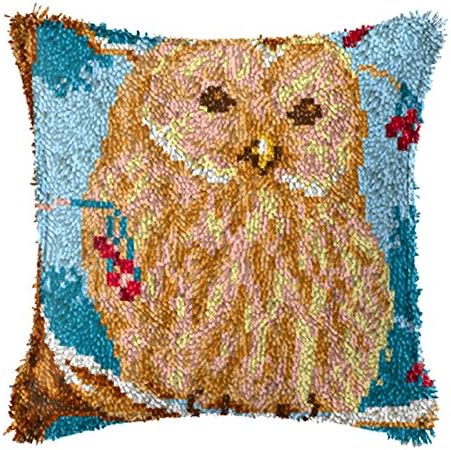 Latch Hook Complete Cushion Cover Kit"Owl on a Branch"43x43cm