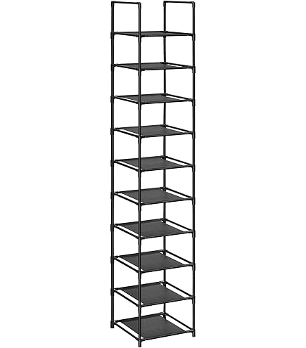 Scarpiera SONGMICS A 3 Ripiani - Per 16-20 Paia Di Scarpe - Metallica Nero 30x92x55cm - Foto 6