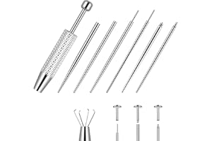 AOOSA Piercingsats, 16G 18G, piercingkon, rostfritt stål, piercingkulahållare set för öra, näsa, läpp, mage, tunga, , 18G