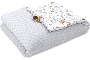 Totsy Baby Couverture Bebe Naissance d'hiver en Tissu Peluche 75x100 cm - Cosy Plaid Enfant de Landau et Lits bébé pour emmaillotage ou couvertures d'emmaillotage pour garçons et Filles Coton