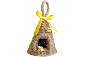 Décor Mini Ruche avec Tournesol et Ruban,URMAGIC 18 cm de hauteur Décor de plateau à plusieurs niveaux de ruche d'abeille, décorations de table de ruche, décoration de festival d'abeille
