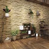 🌹 Papel pintado del ladrillo: papel pintado de imitación del patrón del ladrillo, sensación tridimensional fuerte, decorativa bueno.