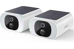 ieGeek 2K Camara Vigilancia WiFi Exterior Solar, Cámara de Seguridad sin Cables con Panel Solar Integrado, Visión Nocturna en Color, WiFi 2.4GHz, PIR Movimiento Detección, Audio Bidireccional