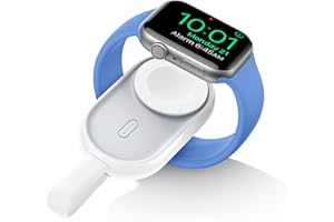 VEGER Portable Wireless Charger for Apple Watch Ultra, 1200mAh Power Bank Smart Keychain Gift with 3 LED Indicators, Travel Magnetic iWatch Charger for Apple Watch Series 8,7,6,5,4,3,2,SE-White