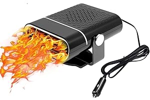 DSLIHA Car Heater, 12V 150W Portable Auto Heater, 2 in 1 Heating/Cooling Car Heater Defroster with Plug-in Cigarette Lighter, Mini Car Demister Fast Heating Defrost Defogger Automobile Windscreen Fan