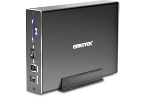 Ennotek 3.5 Inch Aluminium SATA Hard Drive Enclosure USB 3.0 External Hard Disk Caddy Reader for 3.5" SATA III HDD and SSD with UASP Compatible for Windows Mac OS (Black)
