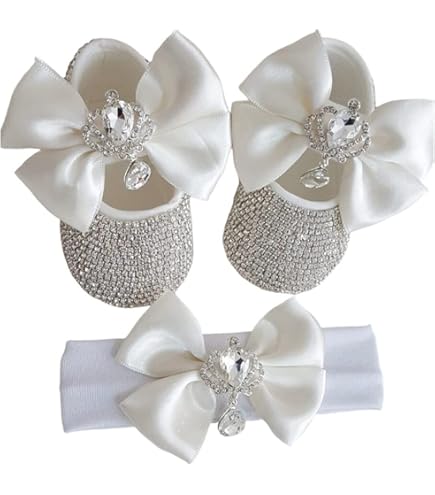 Scarpine Ballerine Neonata/bambina Con Margherite - Uncinetto - Pur