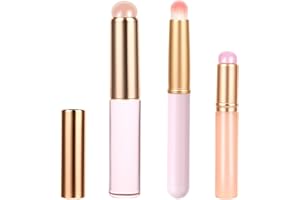 AEAOCVO 3Pcs Lip Brushes, Reusable Lip Makeup Brush, Silicone Lipstick Applicators for Lip Balm, Lip Gloss, Lip Stick and Concealer, Eyeshadow