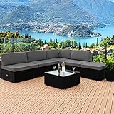 Die Einzelelemente lassen sich individuell miteinander kombinieren. Besonders elegant ist die extrabreite Rückenlehne, die für einen hohen Sitzkomfort sorgt. Jedes Element ist mit robusten Füßen ausgestattet, die zusätzlich für einen sicheren Stand auf Ihrer Terrasse sorgen