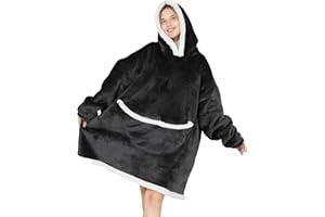 SPSHODOW Coperta con Cappuccio Oversize - Coperta Indossabile in Pile Sherpa da Donna Adulta Coperta con Cappuccio Gigante Calda e Accogliente Felpa Soffice per Donna e Uomo