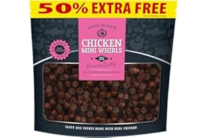 ark future Doggie Delights Chicken Mini Whirls Dog Treats – Natural Grain-Free High Protein Soft Training Snacks – Tasty Rewards for All Breeds - 375g