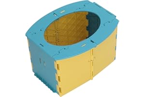 LUQEEG Przenośny Nocnik dla Malucha w Podróży, Składana Deska Sedesowa dla Malucha Nocnik Podróżny Toaleta Treningowa Mobilna Składana Toaleta do Samochodu, Kempingu, Turystyki (Niebiesko-żółty)