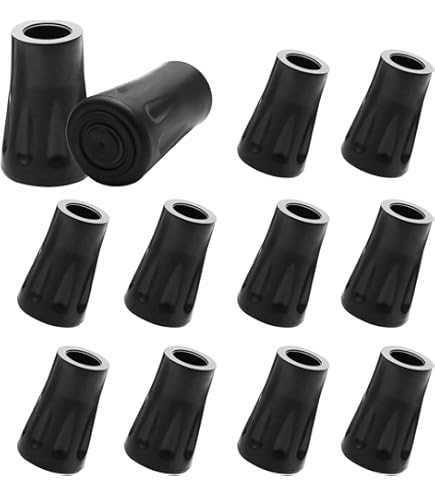 Set van 12 Nordic Walking stokken - Antislip rubberen pads - Voor de meeste wandelstokken - Asfalt, grind, bergen