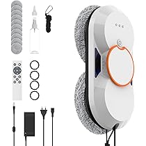 Robofun Fensterputzroboter Mit 6000Pa Saugkraft & Doppelsprühsystem - Für Glas & Glatte Oberflächen